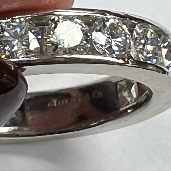 Tiffany & Co. Setting Wedding Platinum Band with Diamonds - Picture 12 of 12